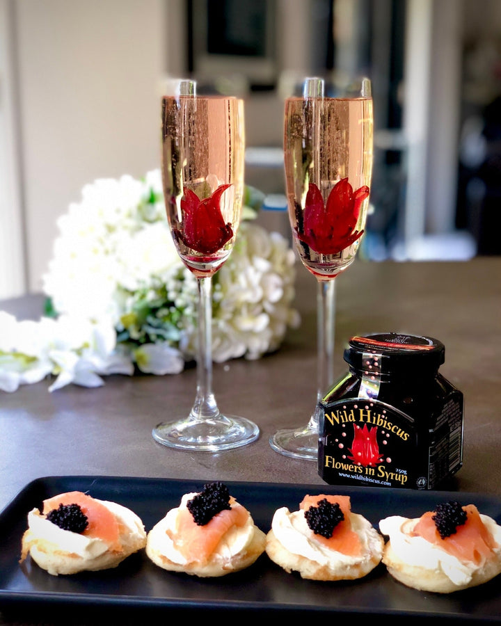 Wild Hibiscus Flowers in Syrup | Gingle Bells Gin