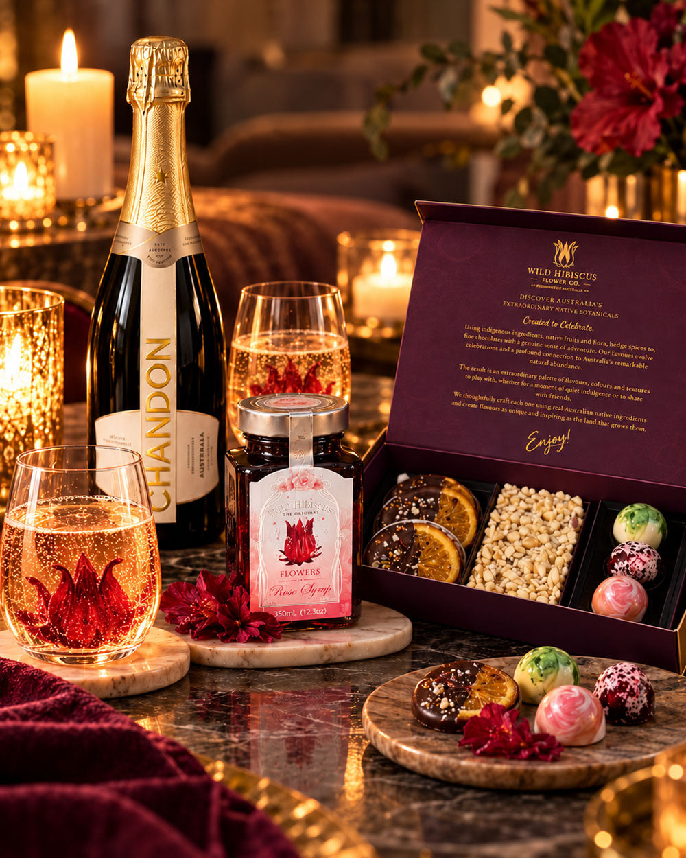 Something bubbly. Something delicious. Something for two.