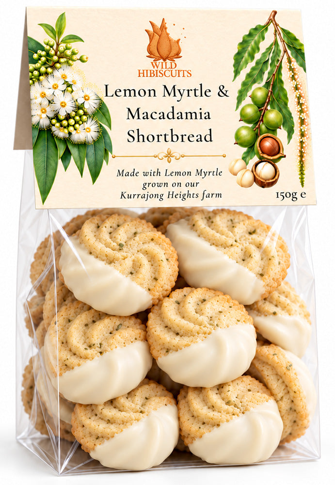Lemon Myrtle &amp; Macadamia Shortbread 125g