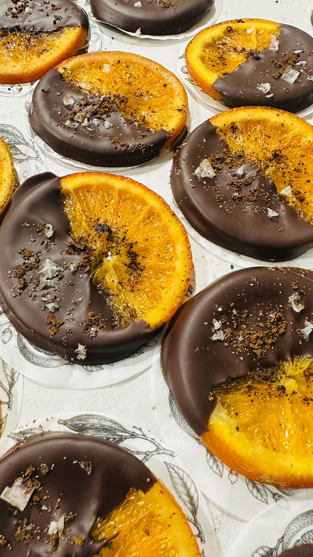 Dark Chocolate Dipped Orange Slices with Kurrajong Spice