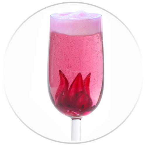 Wild Hibiscus Flowers in Rose Syrup