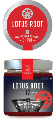 Lotus Root Slices in Hibiscus & Ginger Syrup